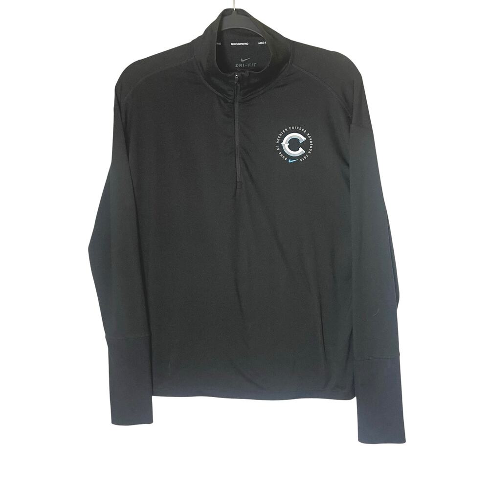 Nike Running Dri Fit Mens 2019 Chicago Marathon 1/4 Zip Size M Long Sleeve Shirt
